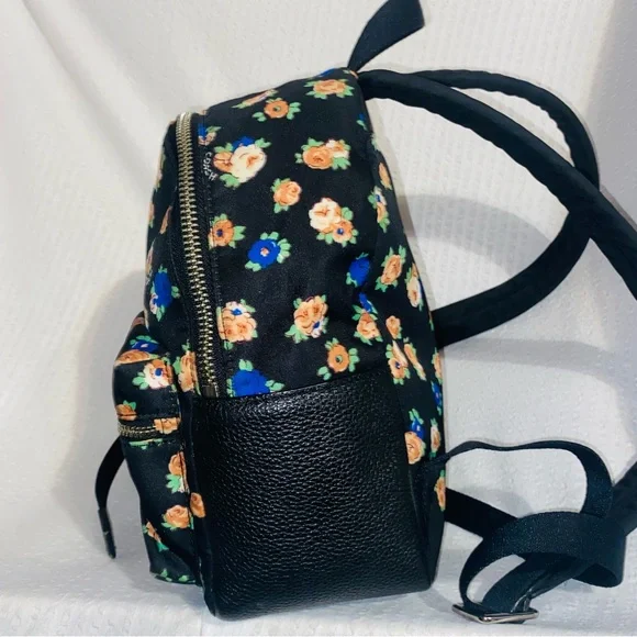 Coach Blue Mini Tea Rose Backpack - Picture 5 of 7